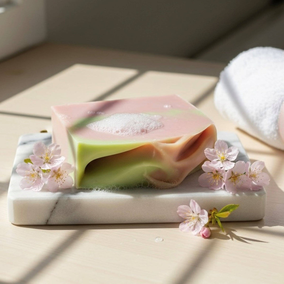 Cherry Blossom Handmade Soap Bar VEGAN COLD PROCESS