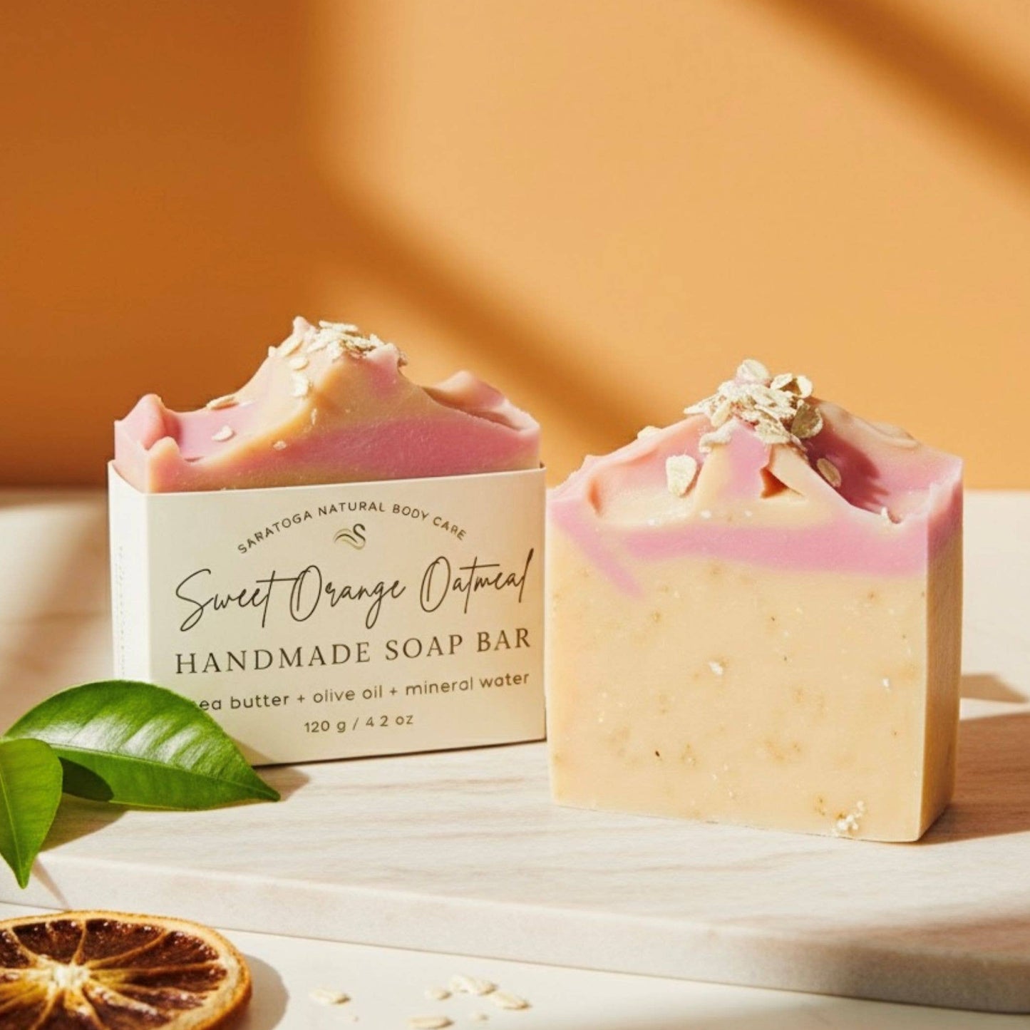 Sweet Orange Oatmeal Handmade Soap Bar VEGAN COLD PROCESS