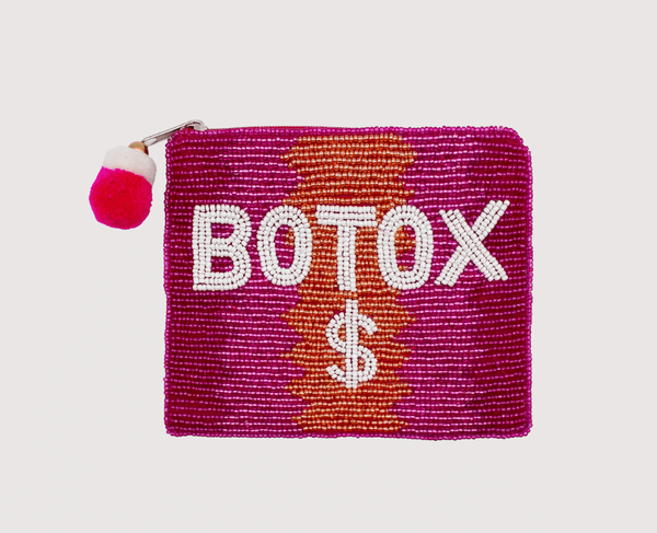 Pink Botox $ Beaded Coin Pouch