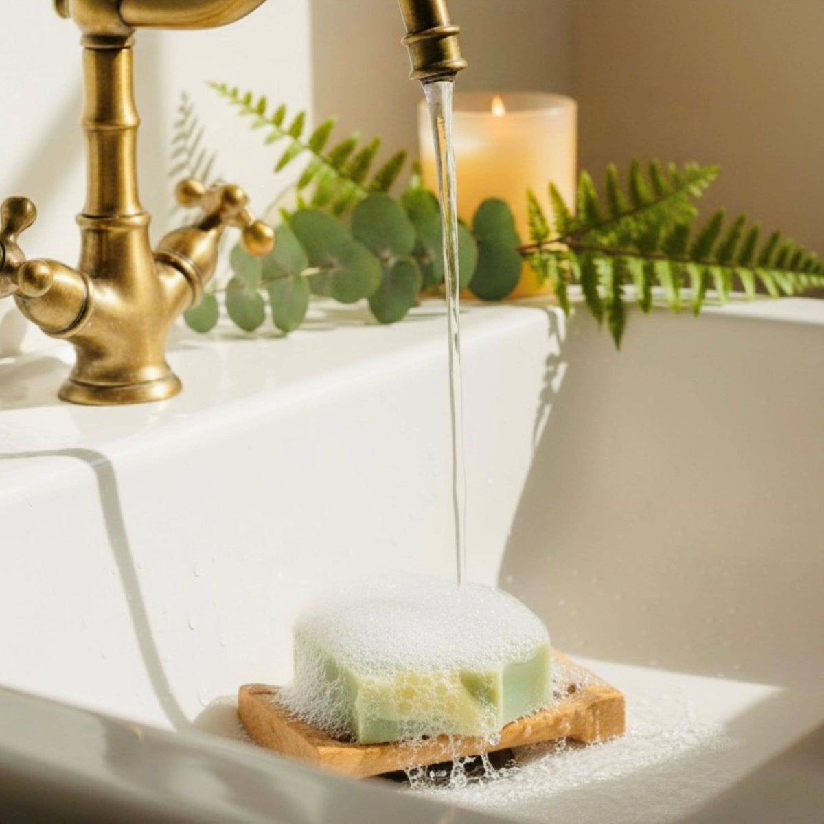 Aloe Vera Clover Handmade Soap Bar VEGAN COLD PROCESS