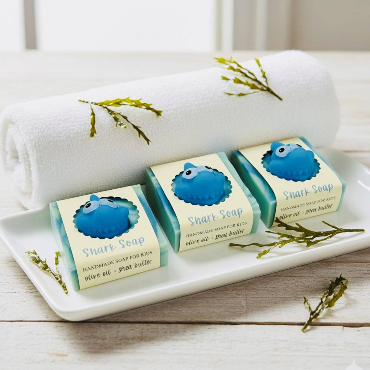 Shark Handmade Soap Bar for Kids VEGAN COLD PROCESS