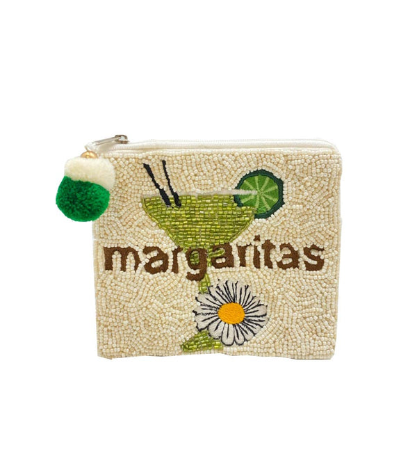 Margaritas Beaded Coin Pouch