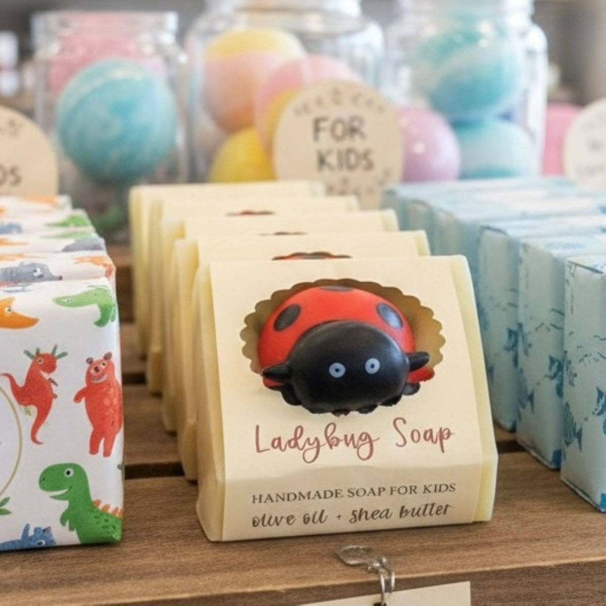 Ladybug Handmade Soap Bar for Kids VEGAN COLD PROCESS