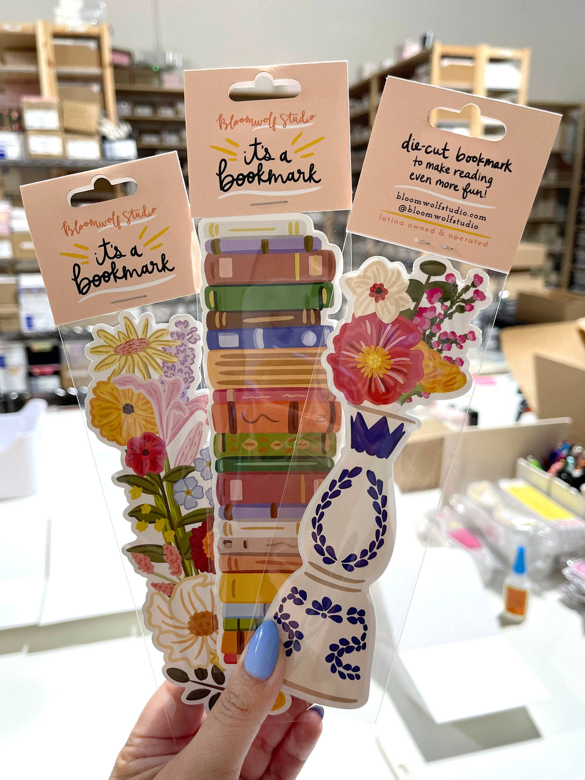Little Library Die Cut Bookmark
